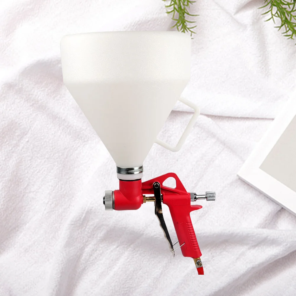 Pulverizador de revestimento de pote de plástico vermelho 6l, bico de aço inoxidável para pintura diy, ferramenta de reboco, aplicador multiuso de argamassa de cimento