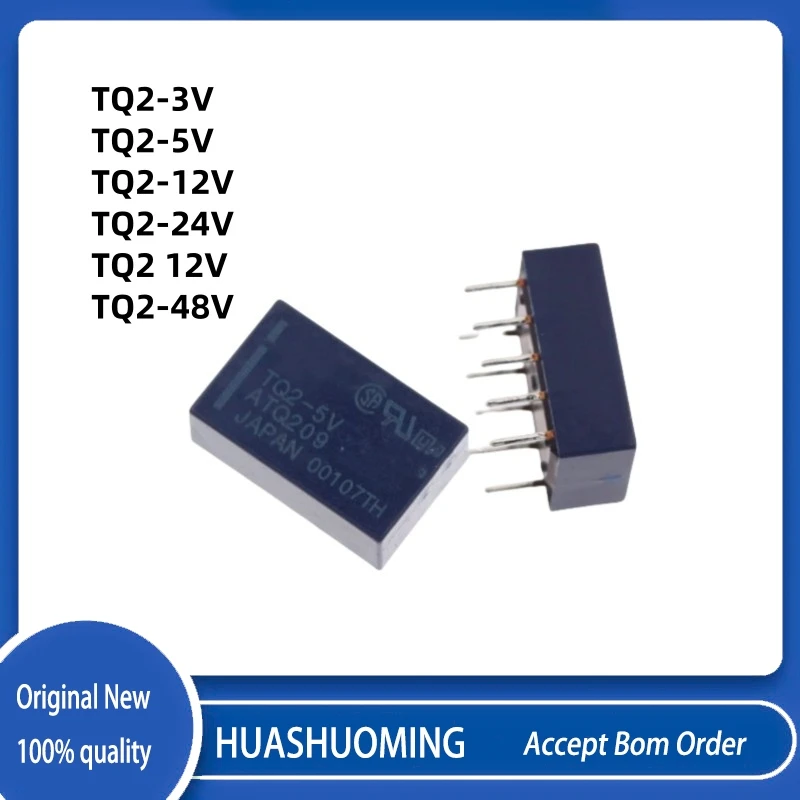 new 5PCS/LoT    TQ2-3V  TQ2-5V  TQ2-12V  TQ2-24V  TQ2 12V  TQ2-48V  5VDC  1A 10PIN