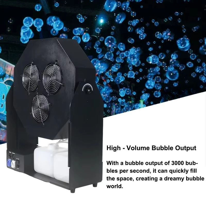 Igreslite 120W LED Super Bubble Machine 3000/s Telecomando per nebbia in ferro ad alto rendimento e controllo DMX512 per uso sul palco