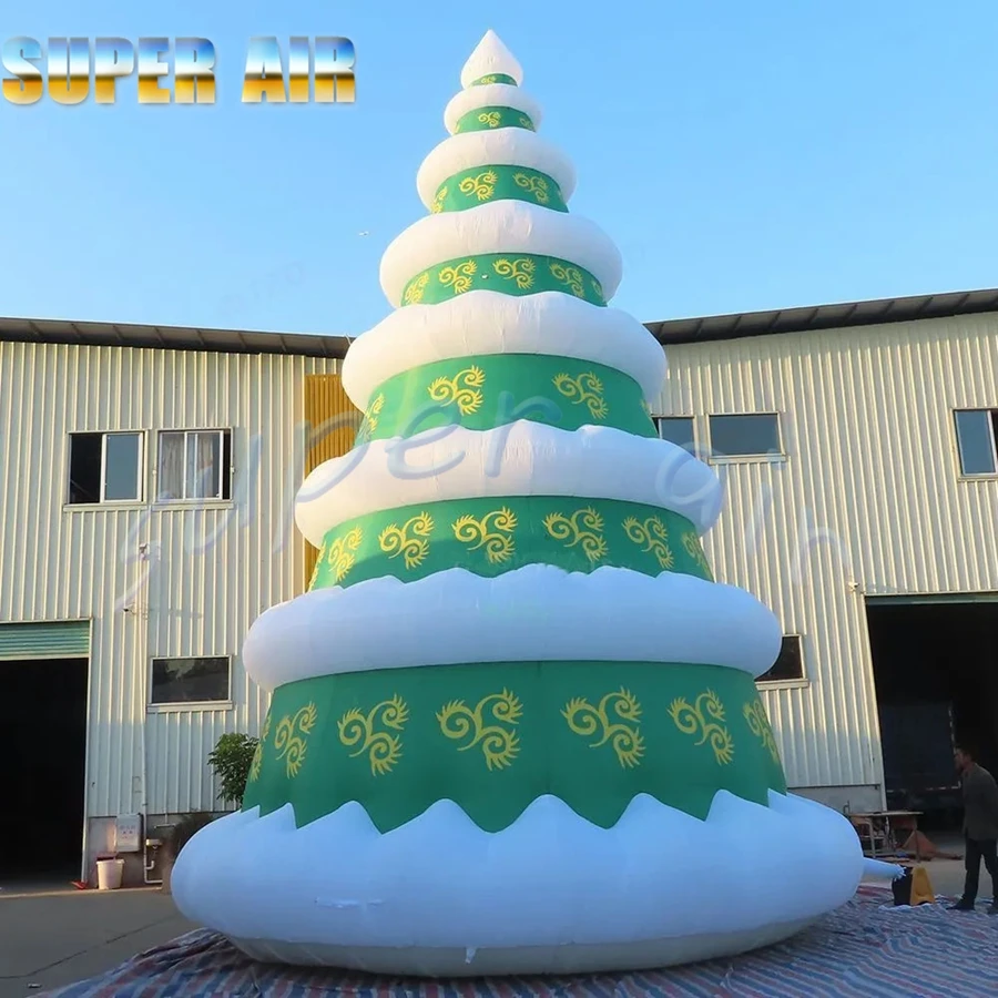 맞춤형 야외 활동 상업용 조명 대형 풍선 크리스마스 트리 풍선 모델