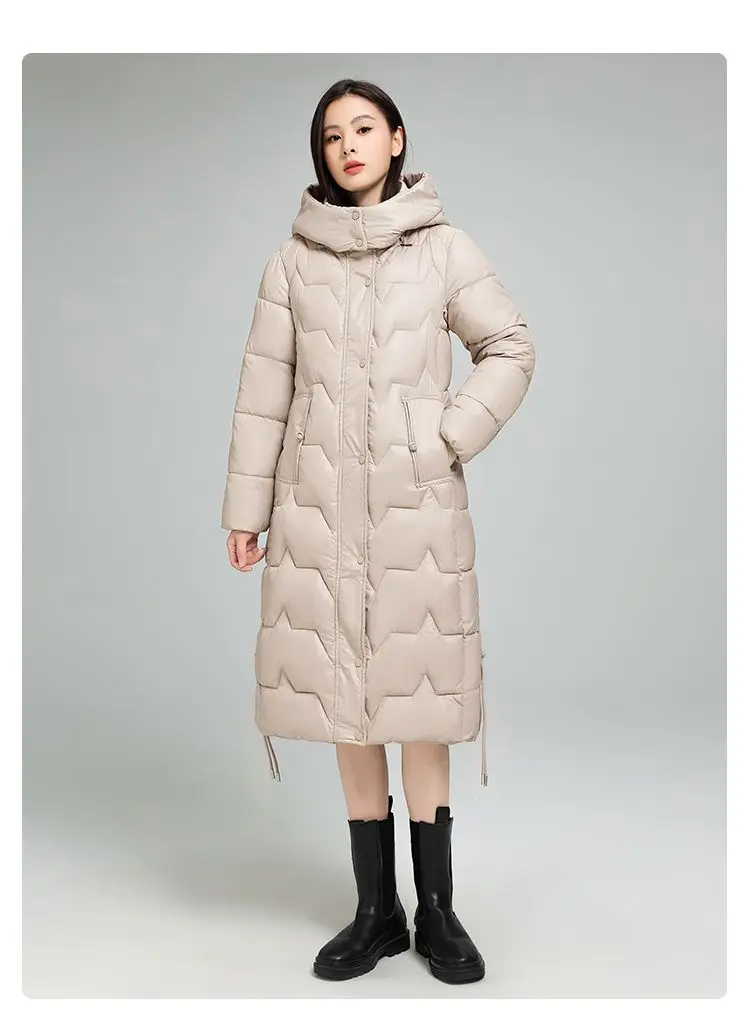Female Long Down cotton Jacket 2026 Autumn Winter New Fashion Thicken Hooded Coat Women's Windproof Puffer Long Parka Overcoat