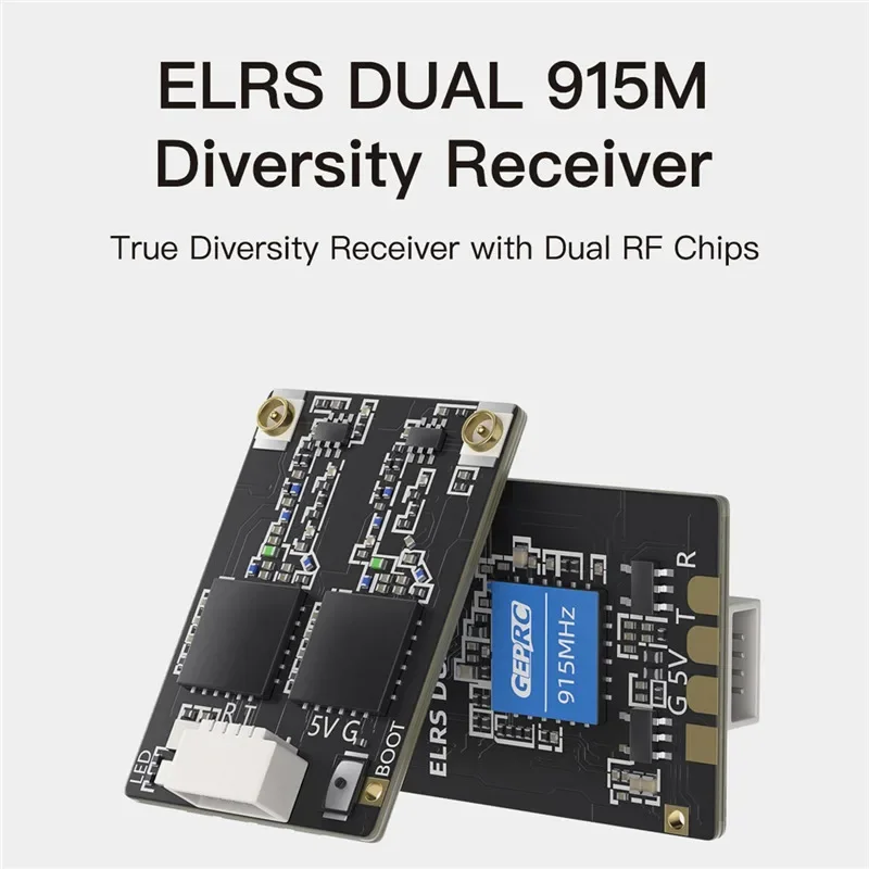 

GEPRC ELRS DUAL 915M Diversity Receiver 200Hz Built-in TCXO