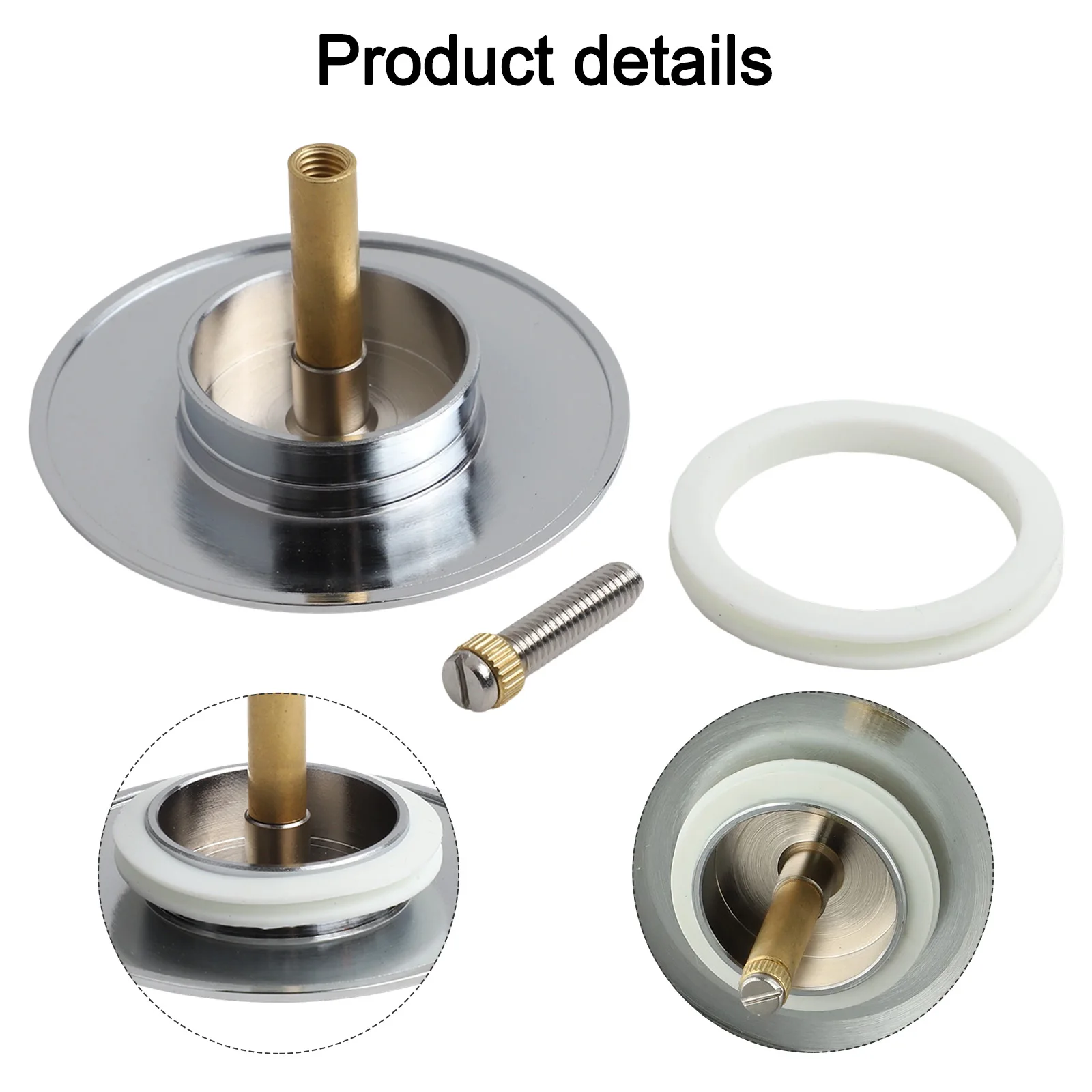 Double Seal Stopper Brass Bathtub Stopper Solid Brass Construction Leak-Free Performance Premium Chrome-Plated Brass