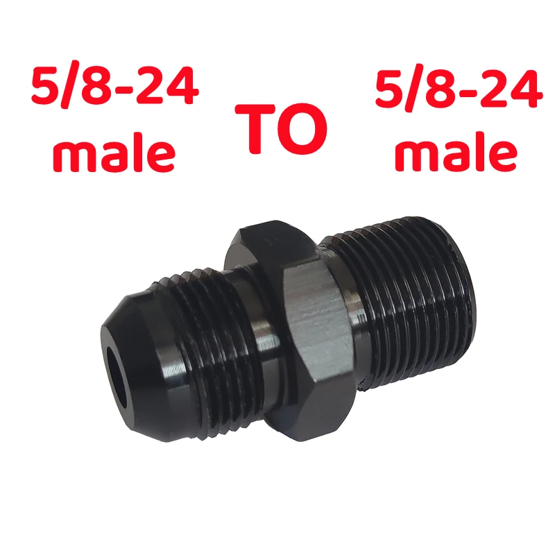 5/8-24 To 5/8-24 Aluminum Thread Connector for Oil Fuel Filter Adapter Head 1/2 28 To 1/2-28