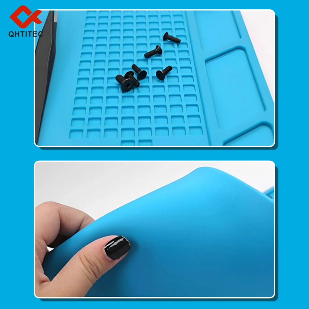 Soldering Mat ESD Antistatic 500 ° Heat Resistant Insulation Work Mat Multifunctional Silicone Repair Pad Maintenance Platform