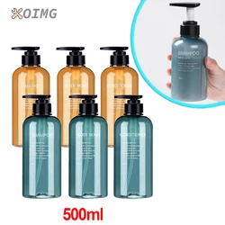 OIMG 500ML Soap Dispenser Bottle Set Bathroom Liquid Refillable Shampoo Shower Gel Bottle Lotion Press Empty Empty Container