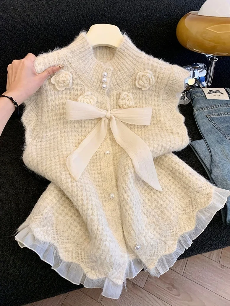 

Вязаный жилет для женщин на раннюю весну, светло-коричневый, свободный крой, мягкий, с V-образным вырезом, стандартной длины