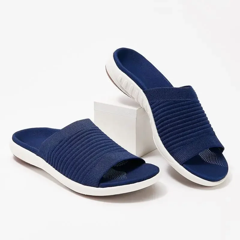2026 summer new large size outer wear flat bottom cool slippers color women's shoes round head beach shoes