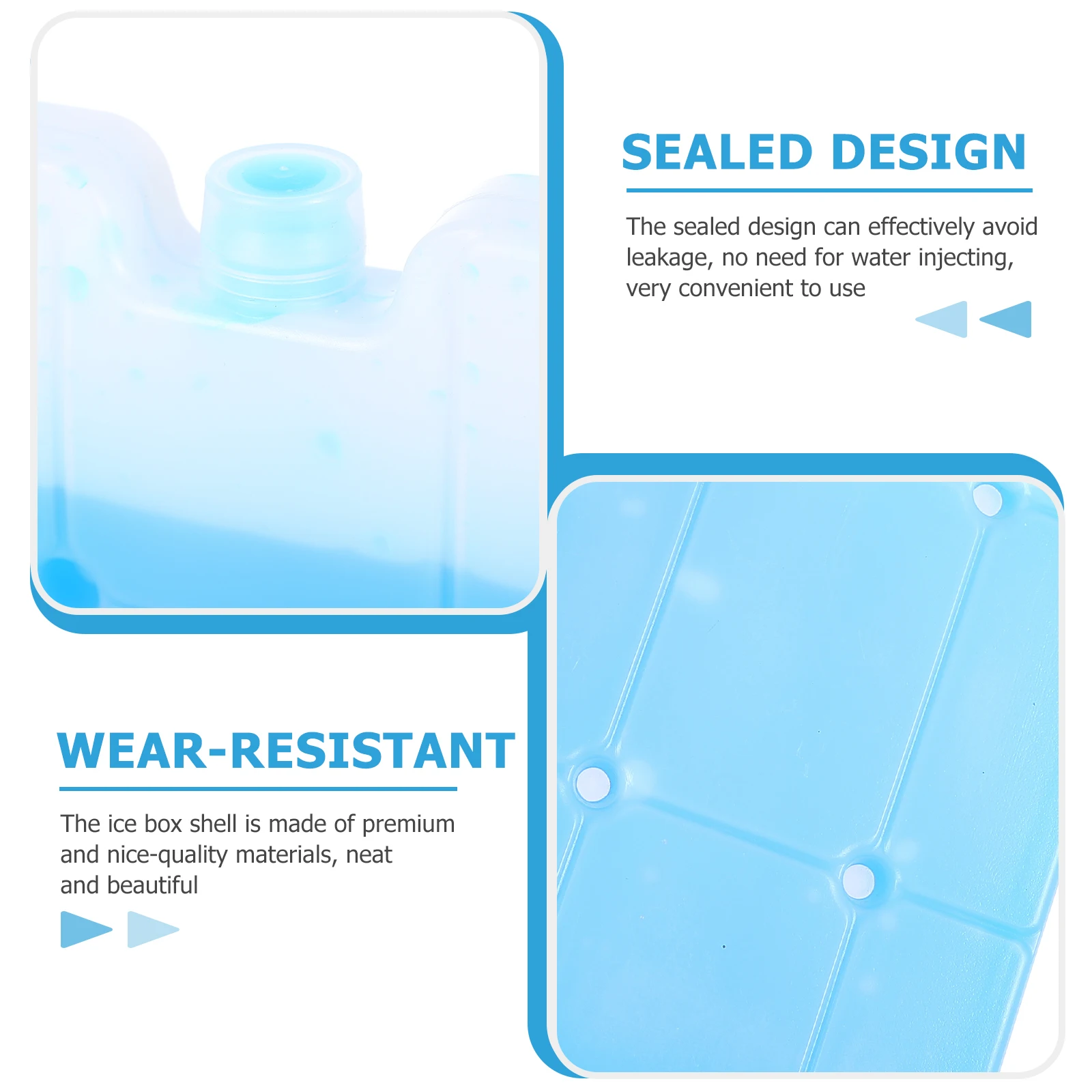 

2pcs Reusable Ice Cooler Case Hdpe Food Storage Container Portable Cooling Box For Lunch Camping Fishing Cake Transport Kitchen