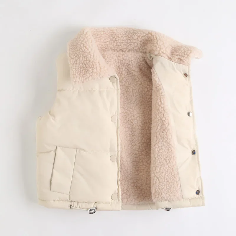 

Winter Baby Kids Thick Vests Baby Girls Outerwear Plus Velvet Sleeveless Coats Boys Jackets Warm Coats Toddler Children Vest