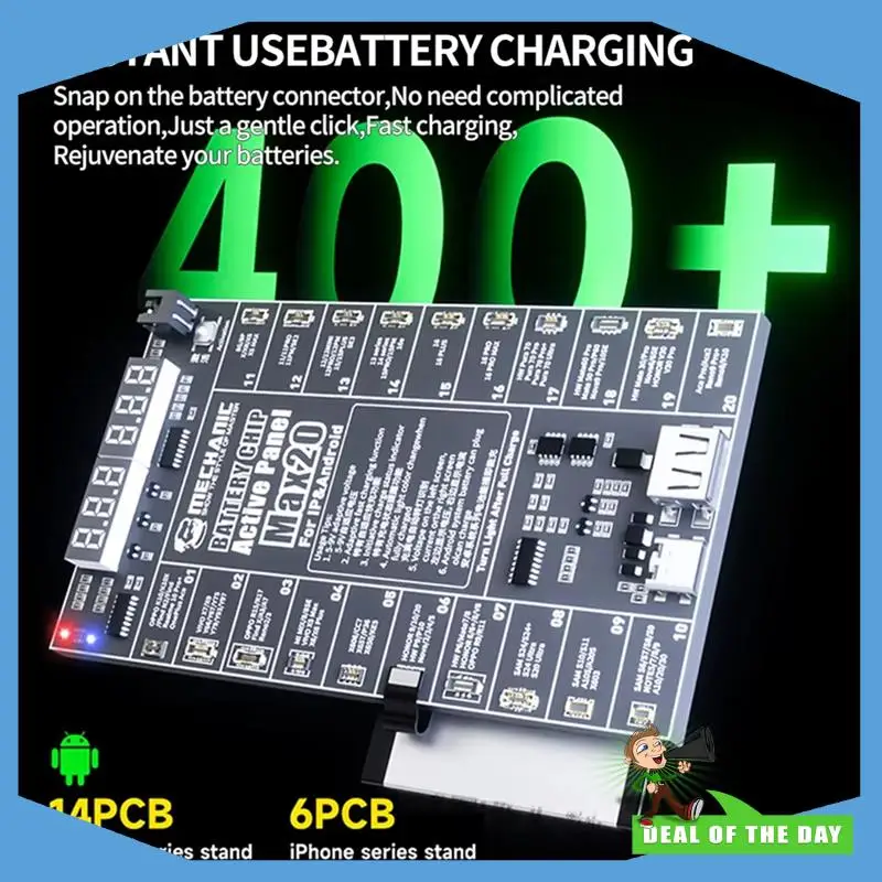 

24-часовая доставка MECHANIC MAX20 для Iphone 8-16 серии, тестовая плата быстрой зарядки аккумулятора, ремонт Android, инструмент для активации аккумулятора