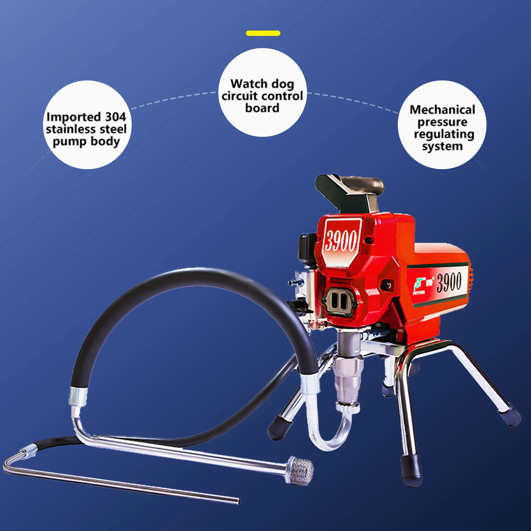 1100W Portable Electric Airless Paint Sprayer PT3900 Spray Machine