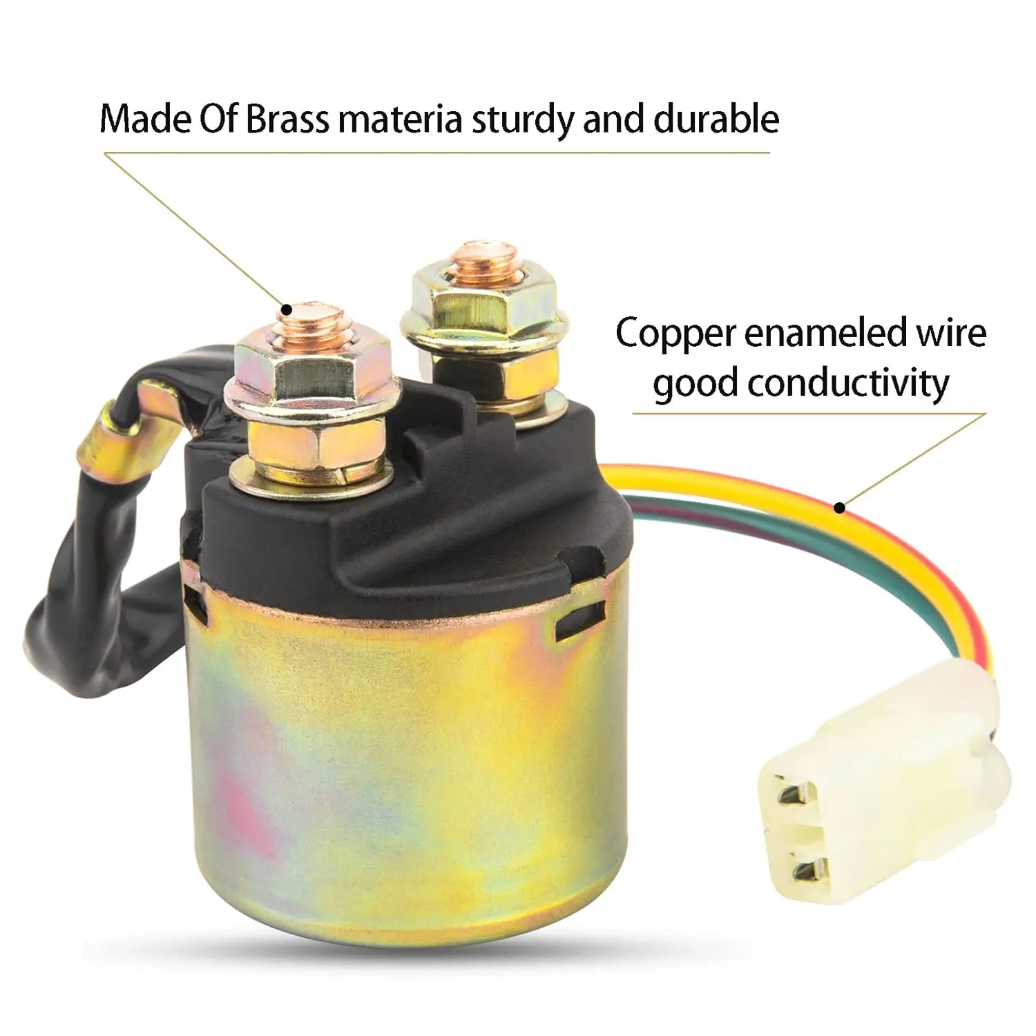 2pcs Starter Solenoid Relay Compatible for Honda TRX90 TRX300 TRX350 TRX400 TRX420 TRX680 Fourtrax Rancher Foreman 35850-HM7-000