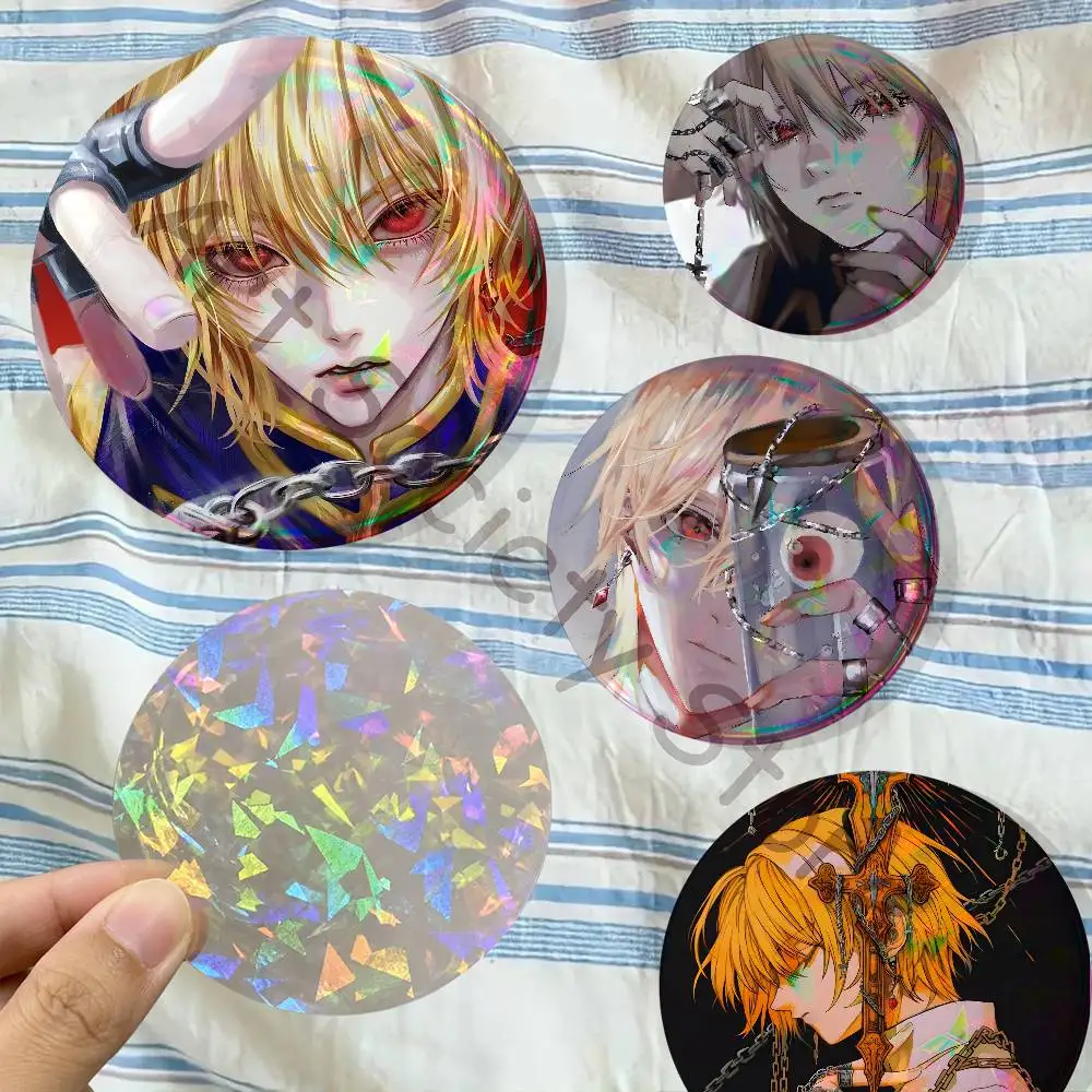 HUNTER K-Kurapika Kurta Brooches for Backpack Accessories 25mm,32mm,48mm,58mm,75mm Round Enamel Pins Cartoon Badge