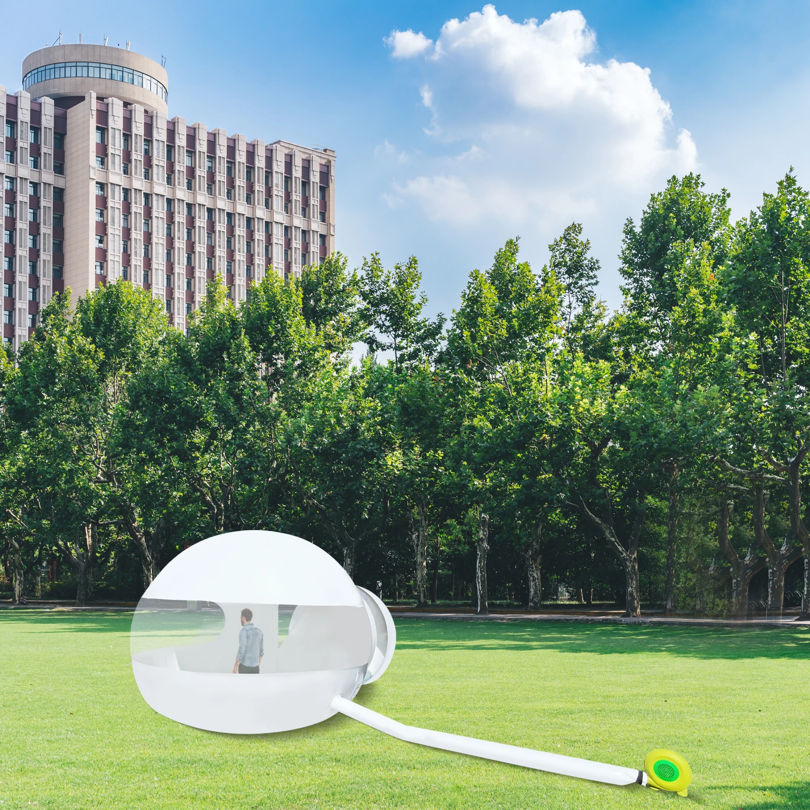 Tienda de campaña inflable con burbujas, tienda de campaña con cúpula transparente para exteriores de grado comercial, tienda de campaña con soplador de aire para patio familiar