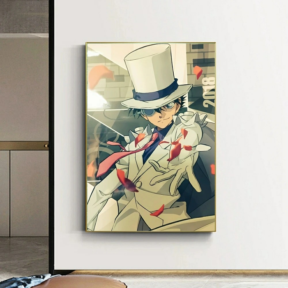 Detective Conan Kaito Kid No-Frame Canvas Print Wall Poster Anime Character Painting Living Room Home Decor
