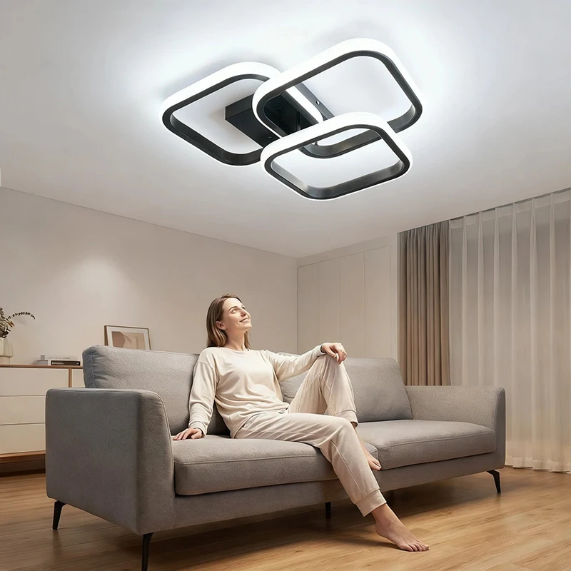 モダンな-led-シーリングライト-36-48-ワットシャンデリア-3-4-ヘッド寝室リビングルーム黒-白-85-265v-調節可能なランプ家の装飾用