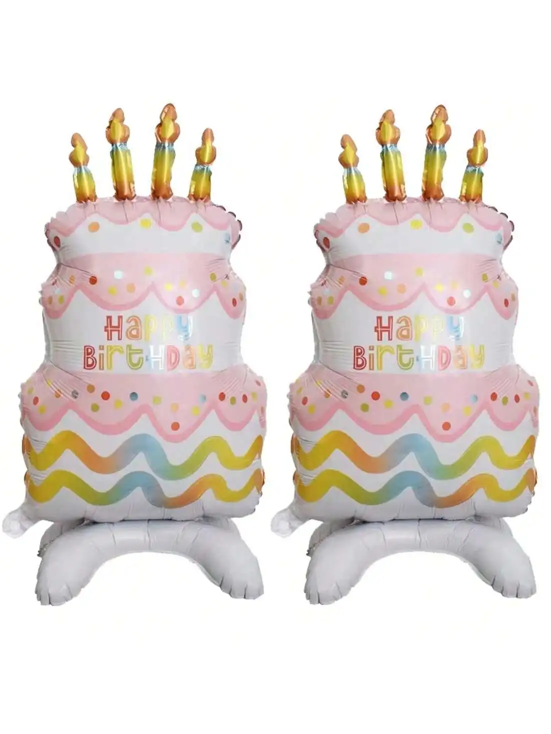 2 Stück 34 Zoll Ständer Kuchen Aluminiumfolie Luftballons Lustige Geburtstagsballons Party Dekoration Luftballons