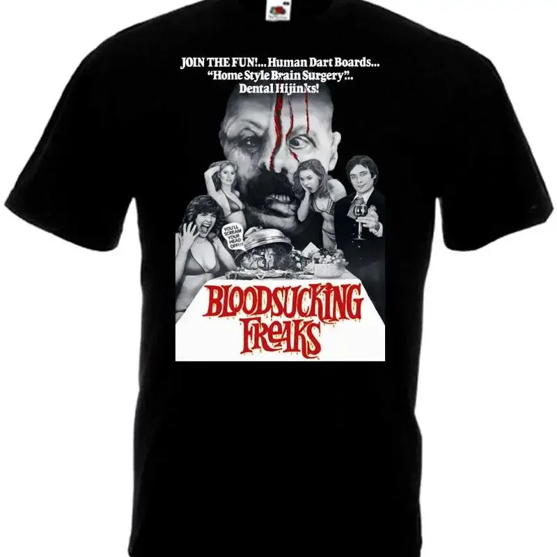 Bloodsucking Freaks v6 t shirt black horror movie poster all sizes S 5XL