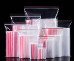 Thickness 0.08mm Small Zip Lock Plastic Bags Reclosable Transparent Bag Shoe Bag Vacuum Storage Bag Poly Clear Bags