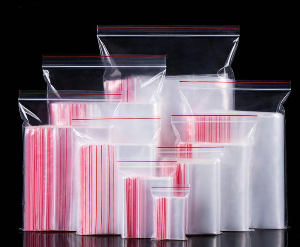 Thickness 0.08mm Small Zip Lock Plastic Bags Reclosable Transparent Bag Shoe Bag Vacuum Storage Bag Poly Clear Bags