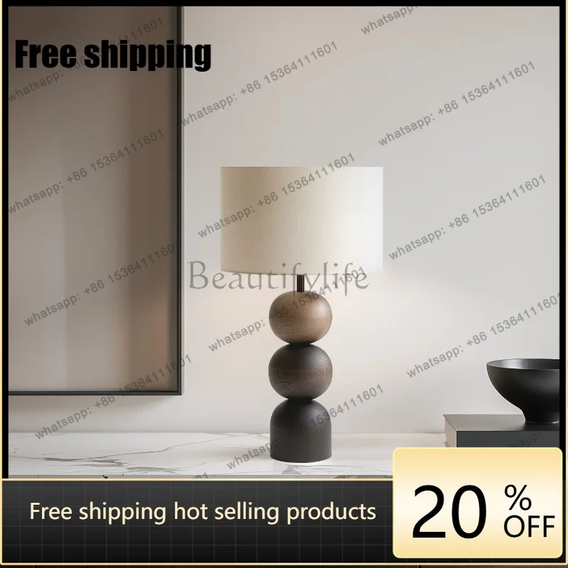 YJ wabi-sandy wind solid wood countertop decoration luminous medieval creative high-end atmosphere ornament