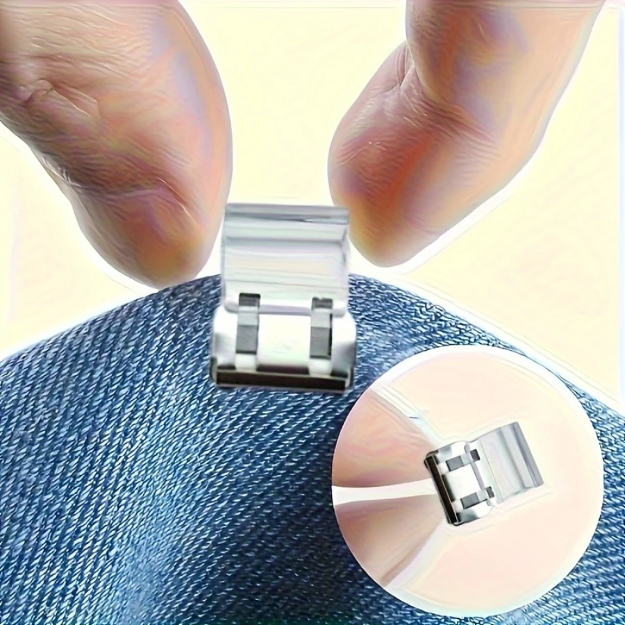 2/4/6pcs Multi-Function Leg Edge Clips Invisible Trouser Legs Fixing Clips for Instant Shortening,Transparent and Decorative