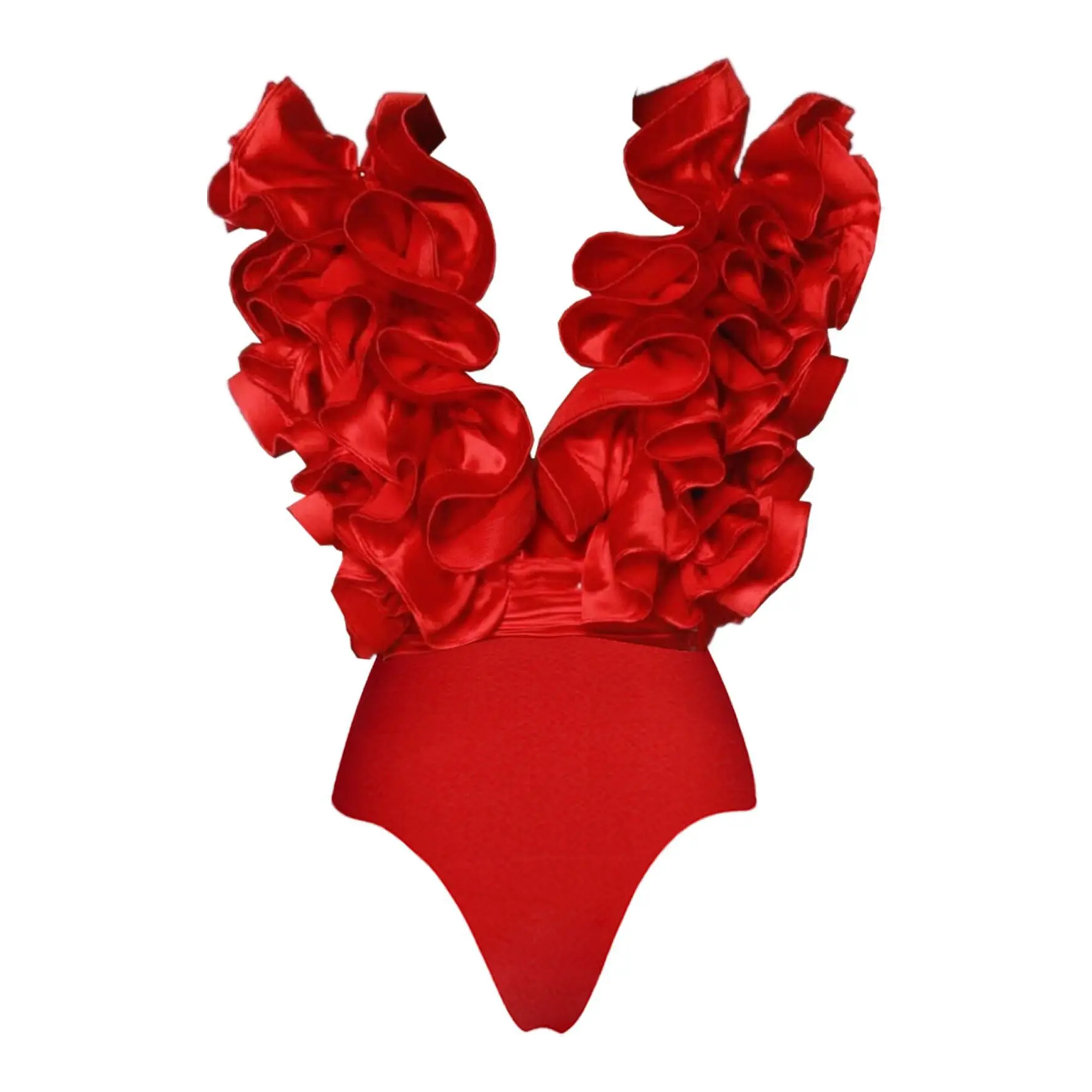 Mulheres roupa de banho flor vermelho com decote em v maiô de duas peças conjunto de verão impressão bodysuit conjunto de biquíni estilo praia usar maxi vestido saia