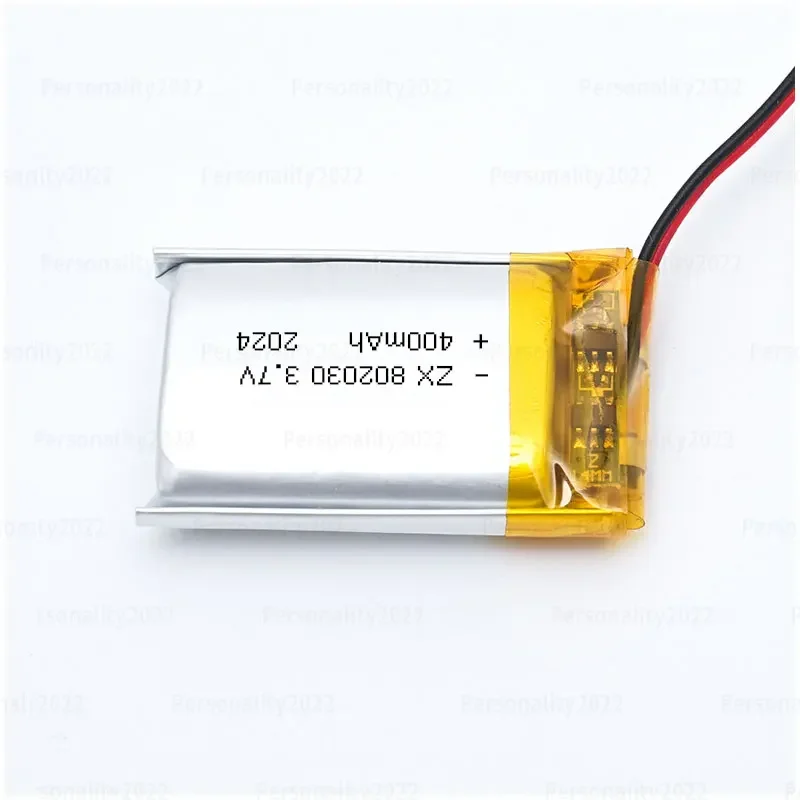 802030 Battery Lipo 3.7V 400mAh Lithium Polymer Rechargeable Batteries for Radiofrequency Introduction Device Moisturiser Cell