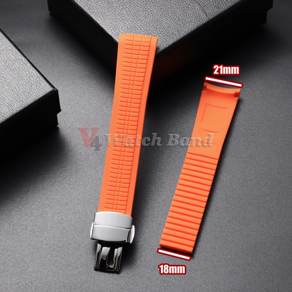21mm Watch Strap for Patek Philippe Aquanaut Series 5164/5167 Waterproof Anti-Dust Rubber Watchband Silicone Bracelet SteelClasp image 6