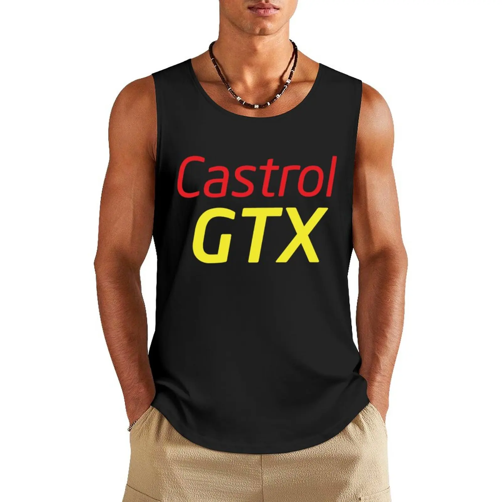 Alan Partridge Castrol GTX Funeral Tank Top singlet for men Men's summer clothes Man summer clothes