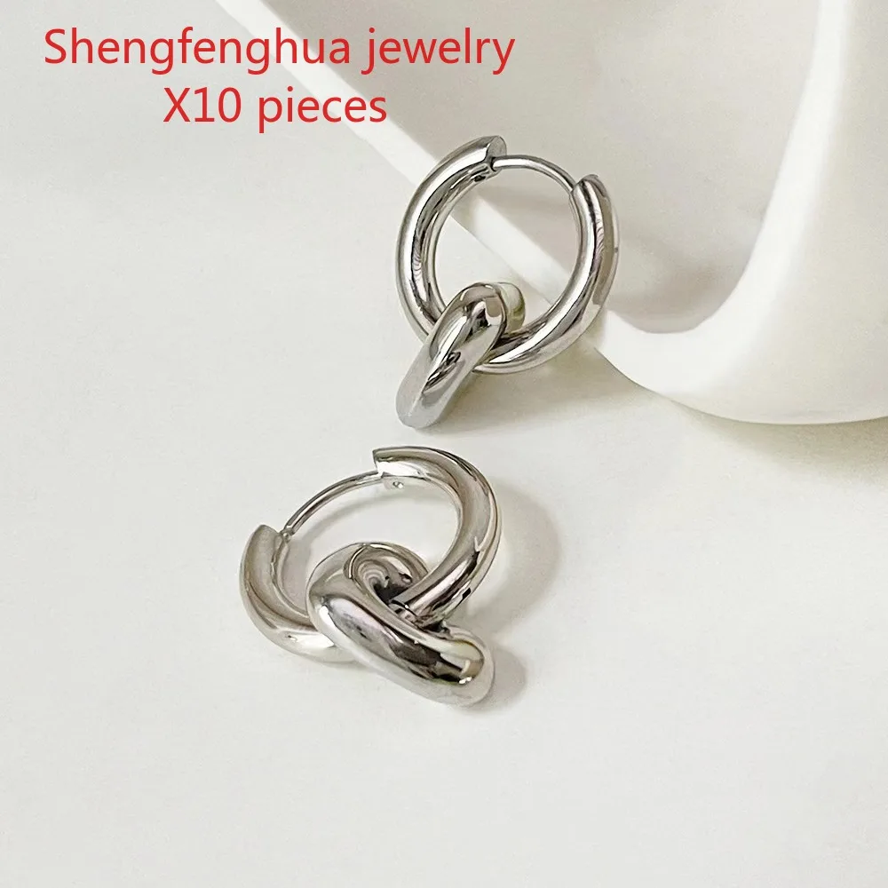 Free shipping 10pcs Free shipping  e-commerce  has the same titanium steel earrings for women, plus pendant earrings, stai