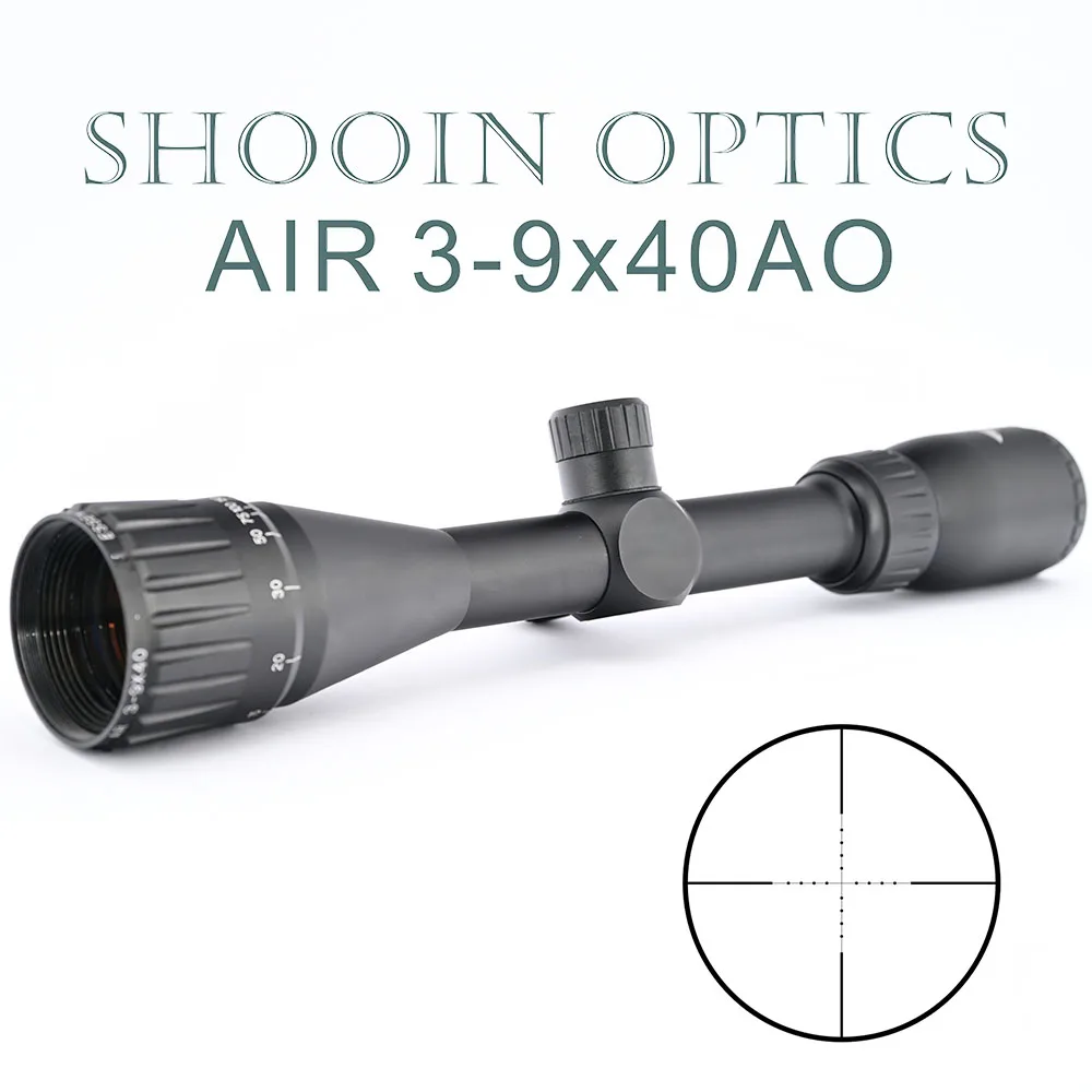 

Shooin Optics 3-9x40 AO Mil Dot Rifle scope 1 Inch Tube 1/4 MOA For Hunting Airsoft Rifelscope