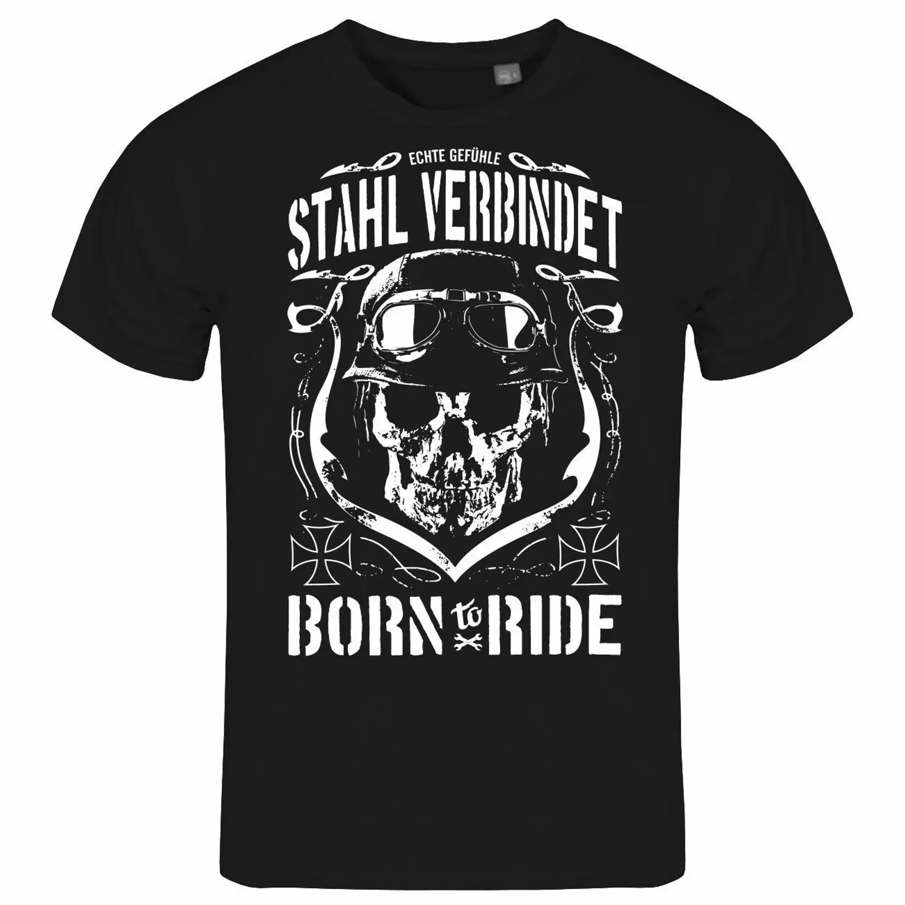Mens Steel Connects T Shirt S to XXL Motorcycle Biker Chopper Old School