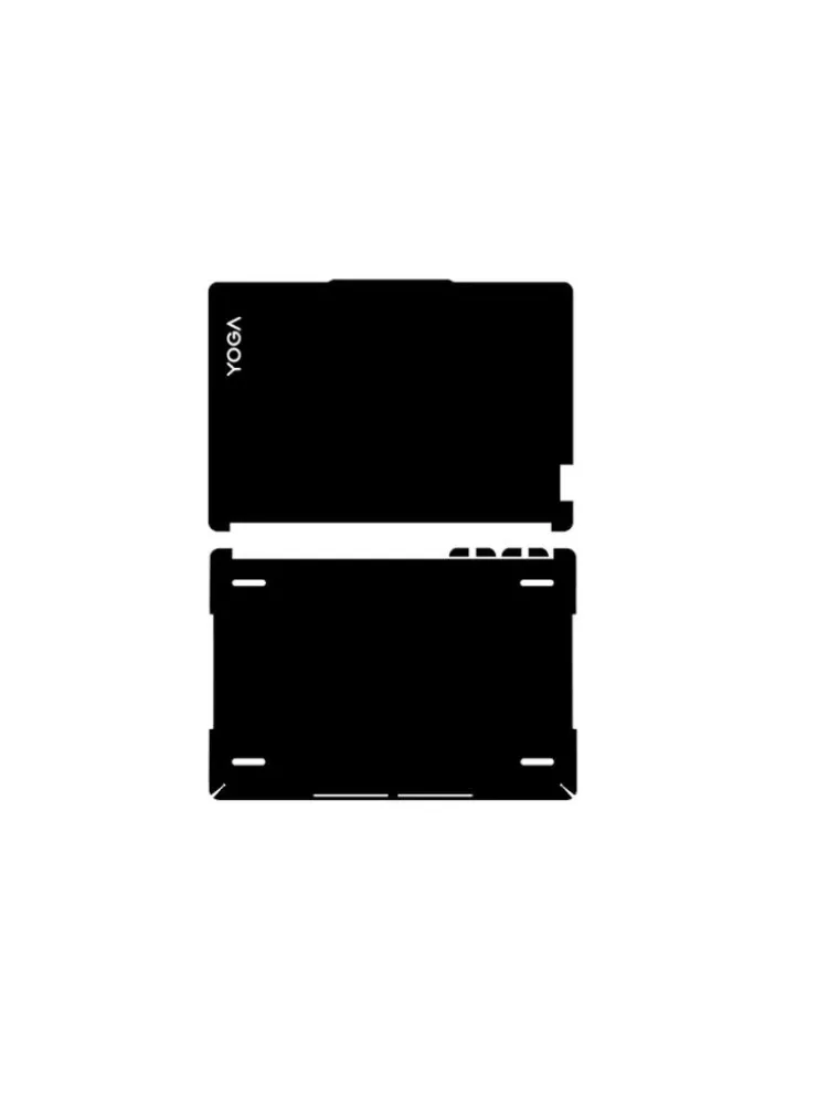 Wstępnie wycięte 1 szt. Górna część + 1 szt. Dolna skóra naklejki winylowe skrzynki pokrywa folia ochronna na 2023 Lenovo Yoga Book 9i 13.3" — zdjęcie 2
