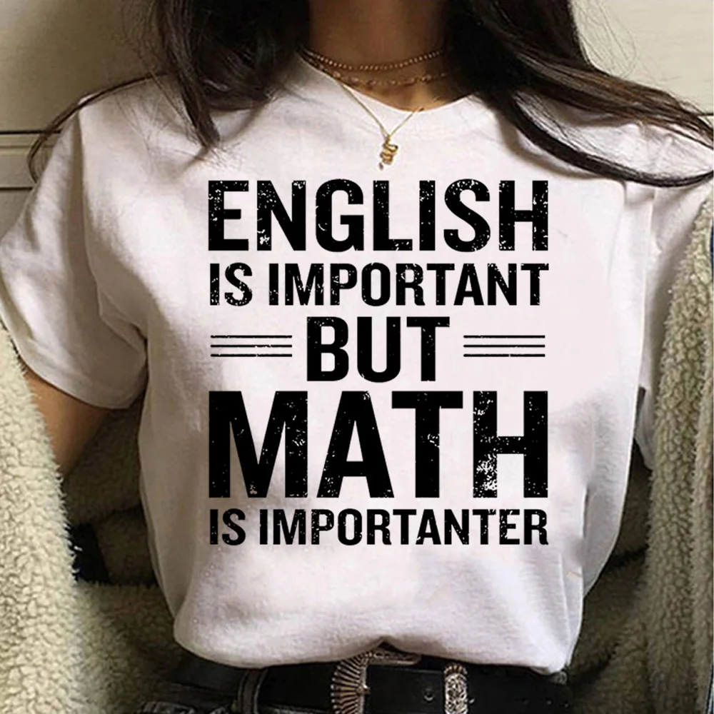 English But Math top women harajuku Tee female streetwear graphic clothing