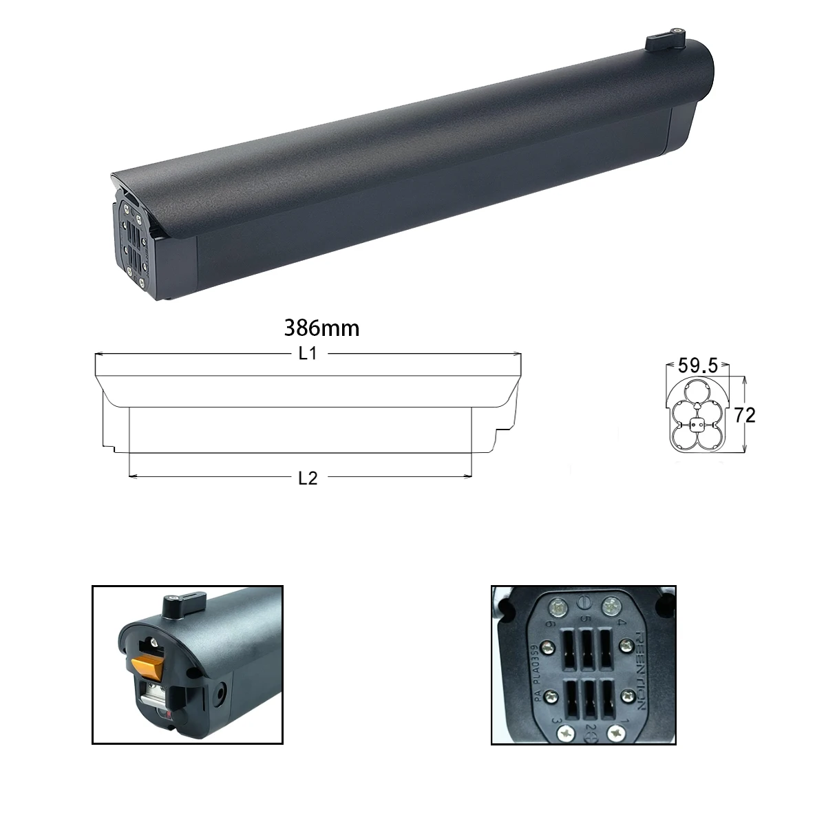 

Reention 36V Integrated Battery 9.6Ah 10Ah 250W 350W Aventon Soltera HIMO C30 C30R Akku replacement