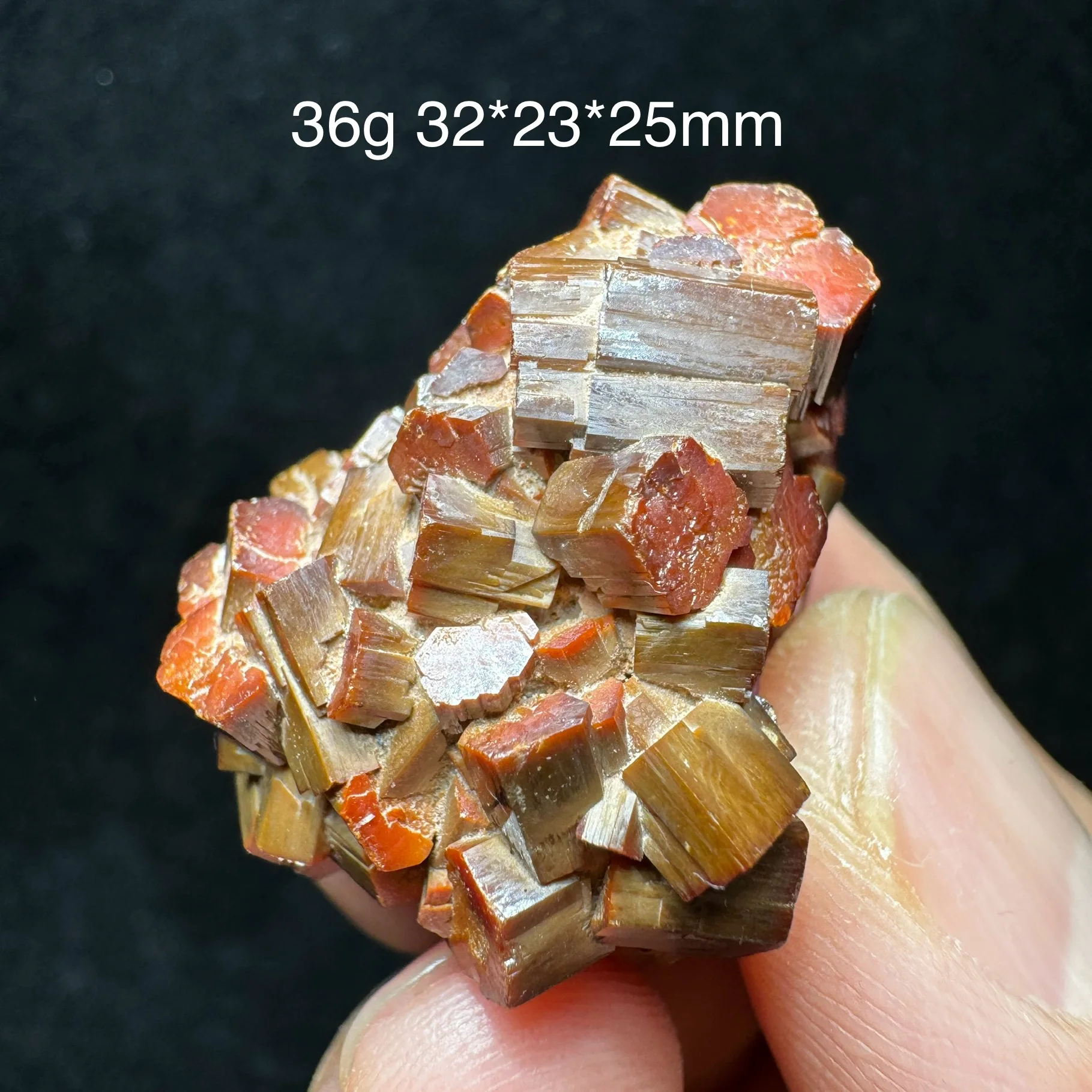 36g Natural Raw Morocco Orange-red Vanadinite Floater Mineral Specimen Crystal Quartz Healing Stone Desk Decor