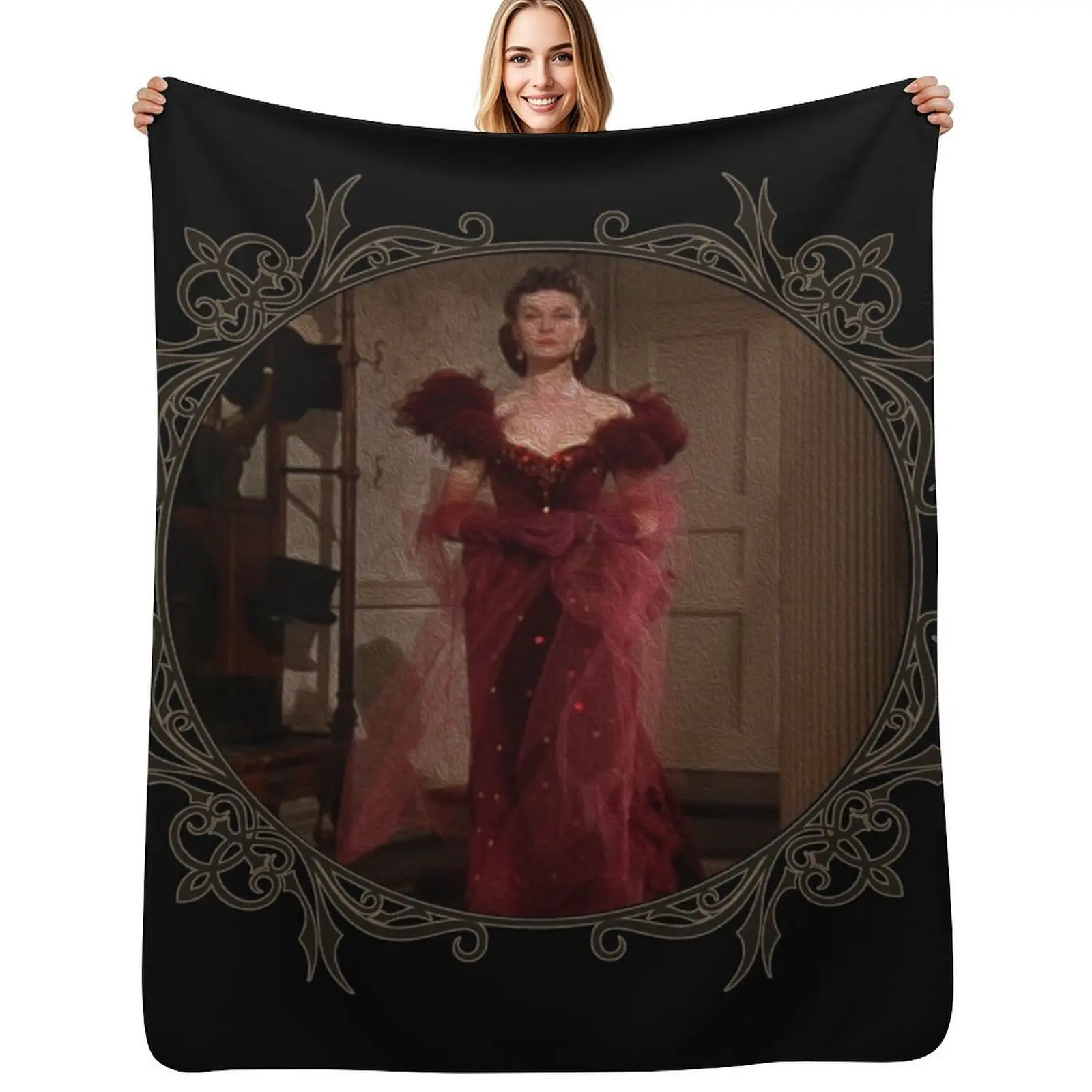 

Scarlett Red Dress Throw Blanket Bed Fashionable Soft Big decorative Thermals For Travel Blankets