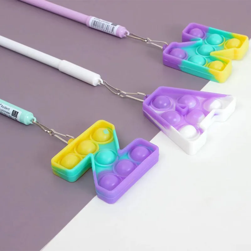 

30PCS Korean Version Of Silicone Creative Decompression Water-based Black, Fun Pendant Toy Decompress