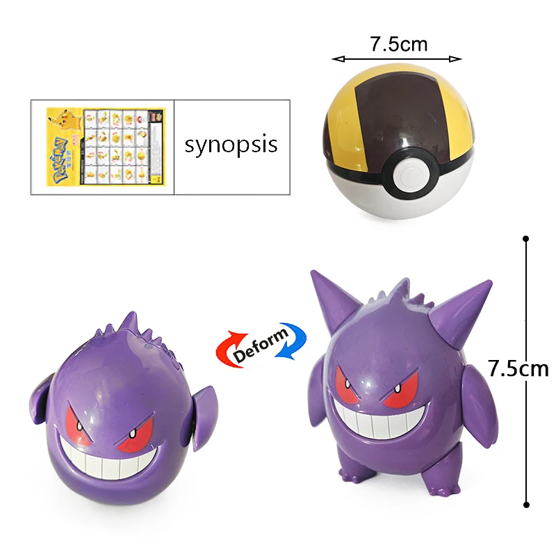 18 أنماط البوكيمون أنيمي تشوه أرقام بيكاتشو Eevee Mewtwo Greninja Pokeball الشكل الحيوانات الأليفة عمل نموذج لعب الاطفال الهدايا اللعب