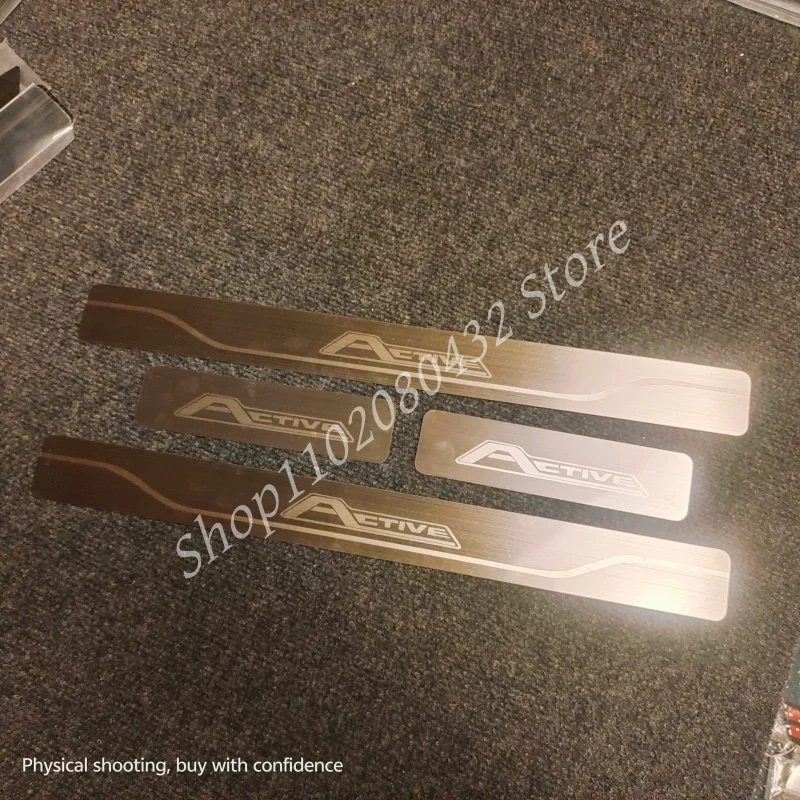 For Ford focus Active 2020-2021 Stainless Sticker Door Sill Scuff Plate Guards Threshold Pedal Trim Car Accessories