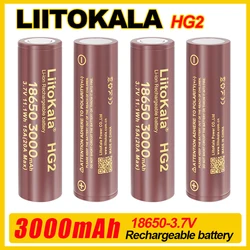 LiitoKala 100% New Original HG2 18650 3000mAh battery 18650 HG2 3.6V discharge 20A dedicated For hg2 Power Rechargeable battery