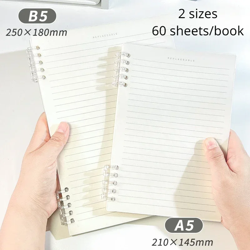 

A5/B5 School Notebooks Detachable Coil Notebook Draft Notebooks Sketch Notebook Notepad Agenda Planner Journaling Supplies