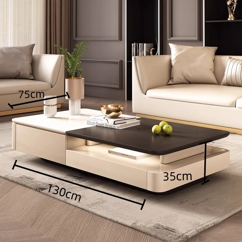 Tavolino da caffè di fascia alta con base ispessita per soggiorno moderno italiano