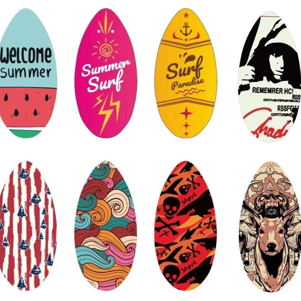 best sale Mini Surfboard Skim boards Solid Wooden Surfing Cutting Board