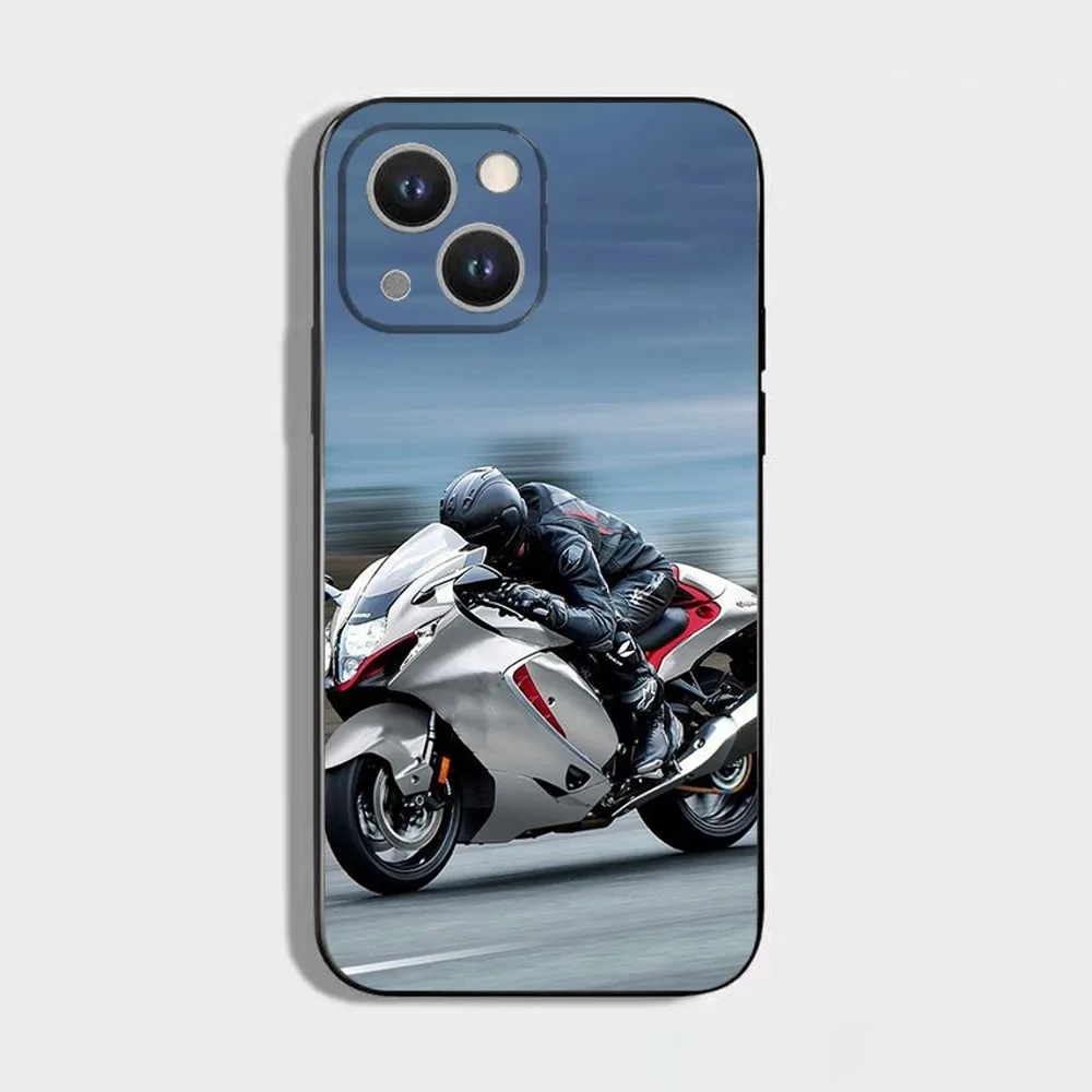 S-Suzuki H-Hayabusa GSX 1300R Handyhülle für iPhone 16,15,14,13,12,11 Plus,Pro Max,XS,X,XR,SE,Mini,8,7,Soft Silikon Schwarz Cover