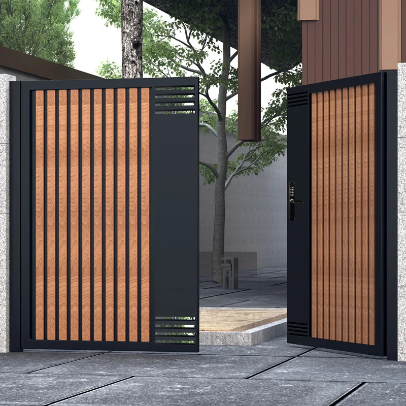 &*American Best Selling Swing Front Garden Gates Design Waterproof Villa Modern Sliding Gate  Aluminum Garden Gate*&