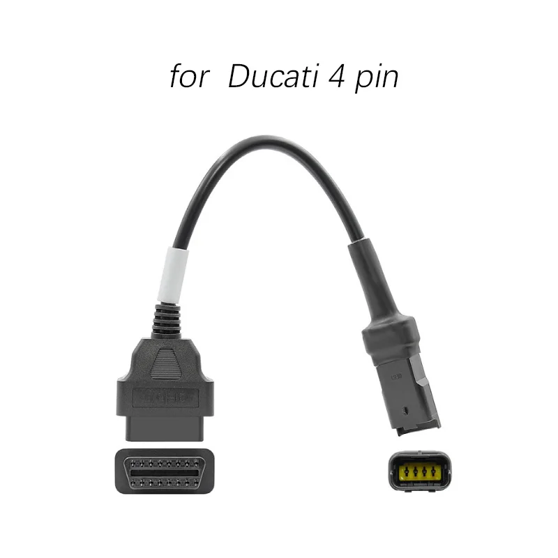 

OBD Motorcycle Motorbike Cable for Ducati 4 Pin Plug Cable Diagnostic Cable to OBD2 16 Pin Adapter