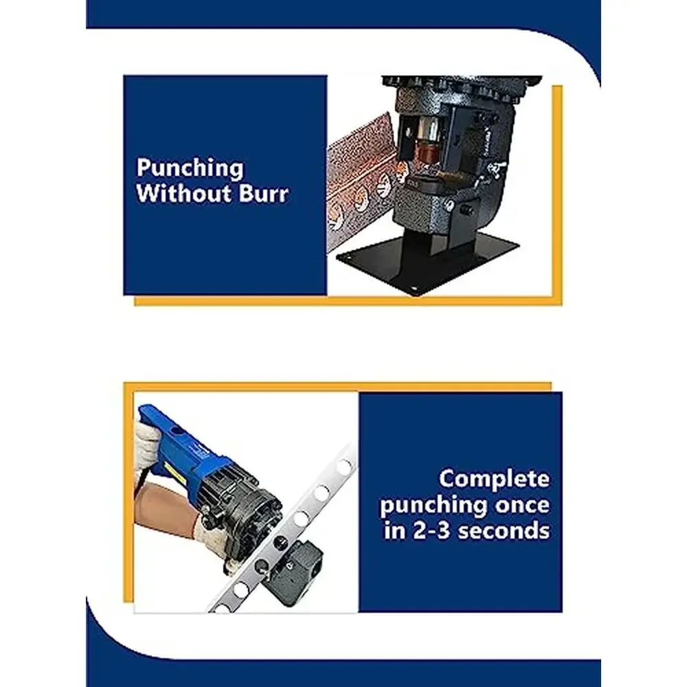 Perfurador hidráulico elétrico, máquina de perfuração de metal, 1/4 "-4/5", escova de carbono, 5 matrizes, ferro, cobre, potência ac 110v 1200w